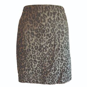 Anne Taylor The Loft Petites, 8P, black on gray leopard pencil
